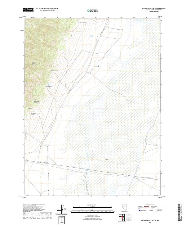 US Topo 7.5-minute map for Cherry Creek Station NV