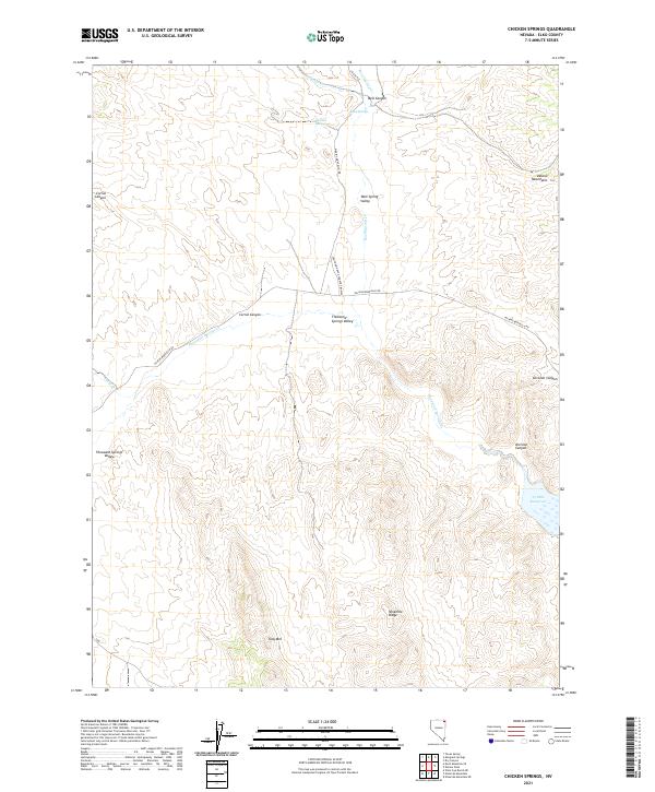 US Topo 7.5-minute map for Chicken Springs NV