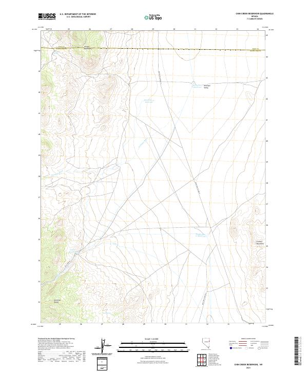 US Topo 7.5-minute map for Chin Creek Reservoir NV