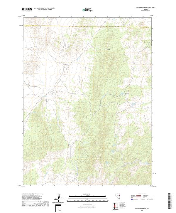 US Topo 7.5-minute map for Chin Creek Spring NV