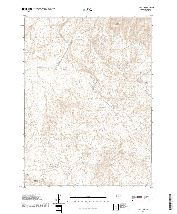 US Topo 7.5-minute map for China Camp NV