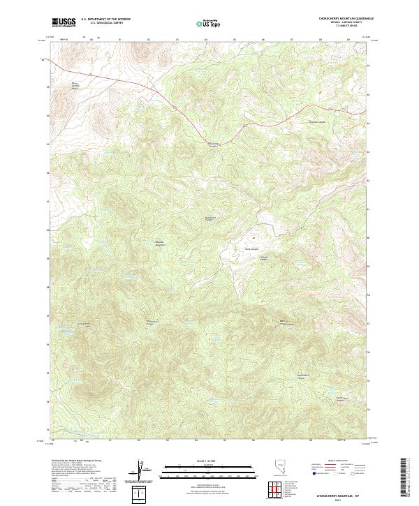 US Topo 7.5-minute map for Chokecherry Mountain NV