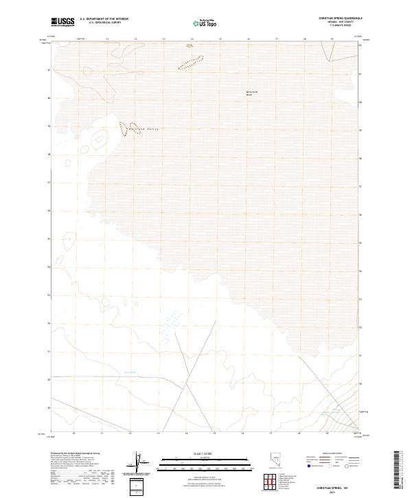 US Topo 7.5-minute map for Christian Spring NV