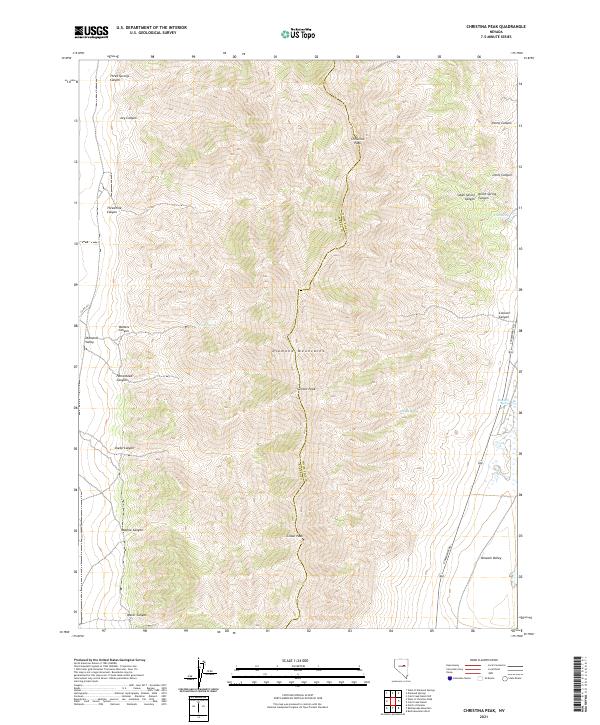 US Topo 7.5-minute map for Christina Peak NV