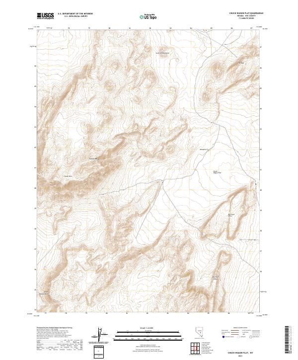 US Topo 7.5-minute map for Chuck Wagon Flat NV