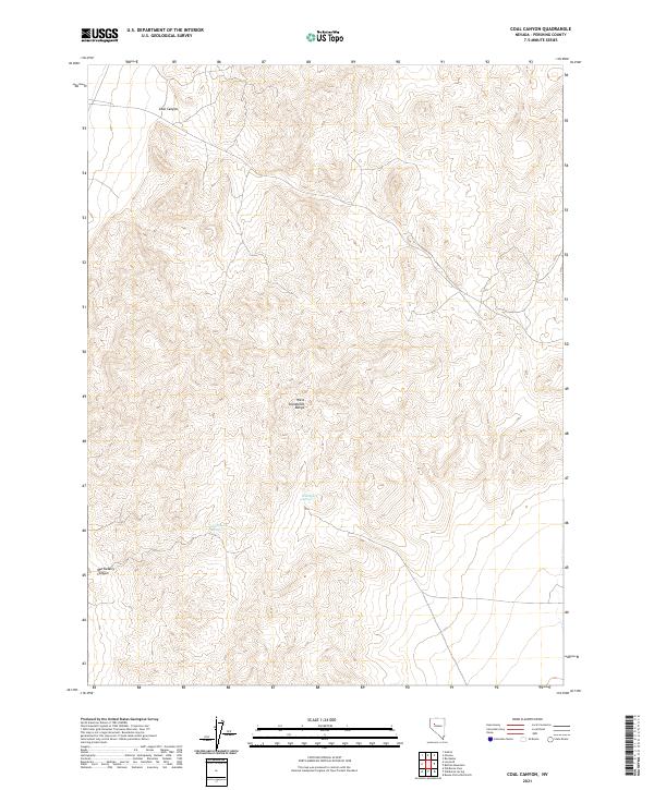 US Topo 7.5-minute map for Coal Canyon NV