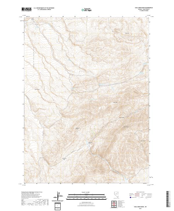US Topo 7.5-minute map for Coal Mine Basin NV