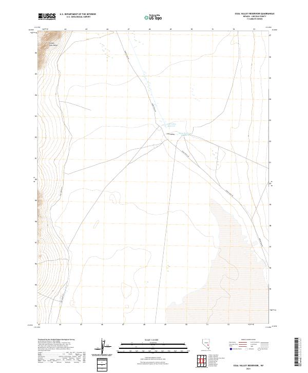 US Topo 7.5-minute map for Coal Valley Reservoir NV