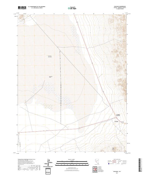 US Topo 7.5-minute map for Coaldale NV