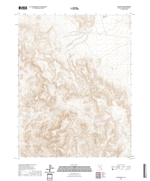 US Topo 7.5-minute map for Coaldale NE NV