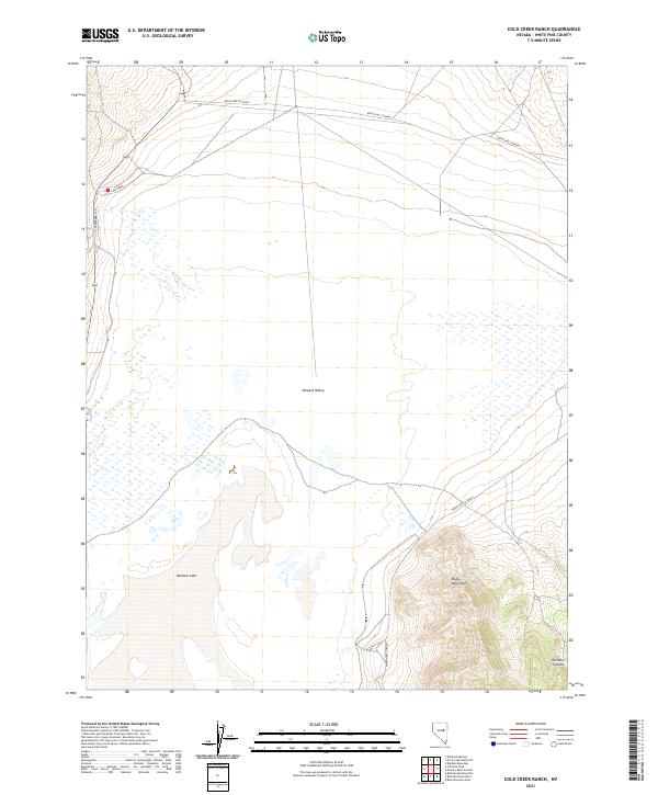 US Topo 7.5-minute map for Cold Creek Ranch NV