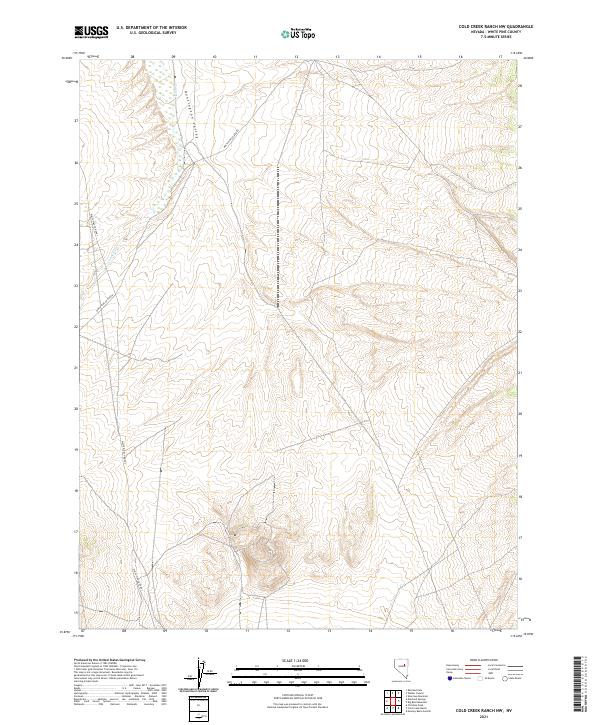 US Topo 7.5-minute map for Cold Creek Ranch NW NV