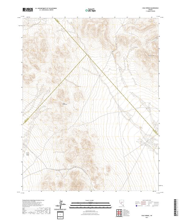US Topo 7.5-minute map for Cole Spring NV