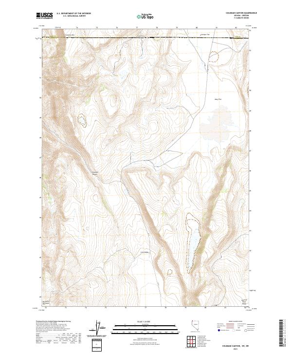 US Topo 7.5-minute map for Coleman Canyon NVOR