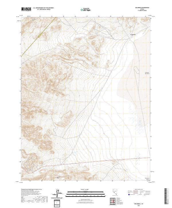 US Topo 7.5-minute map for Columbus NV