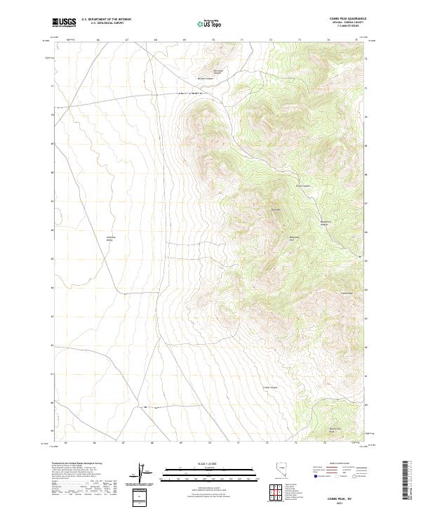 US Topo 7.5-minute map for Combs Peak NV