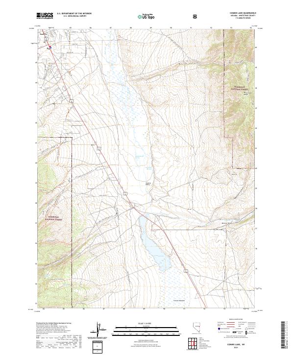 US Topo 7.5-minute map for Comins Lake NV