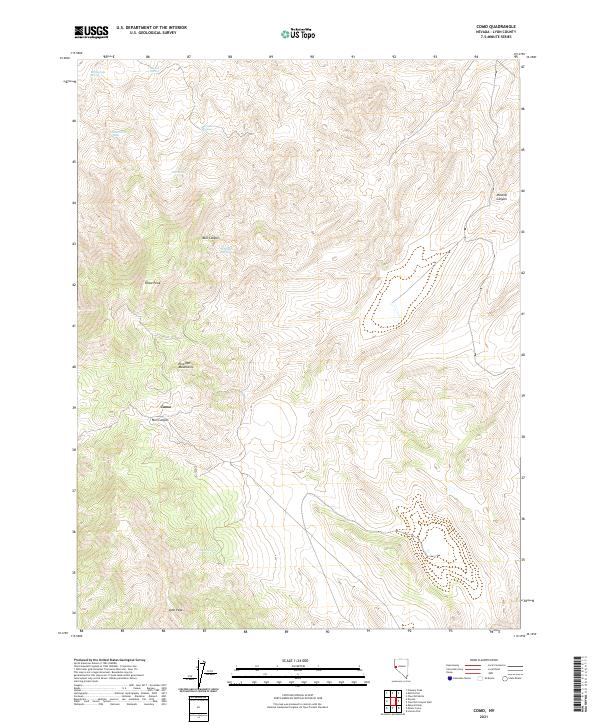 US Topo 7.5-minute map for Como NV
