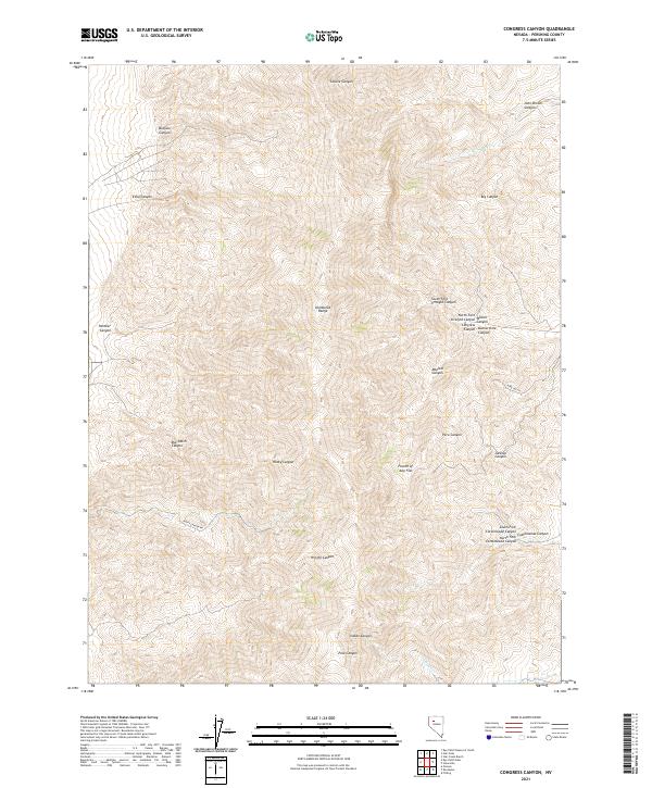 US Topo 7.5-minute map for Congress Canyon NV