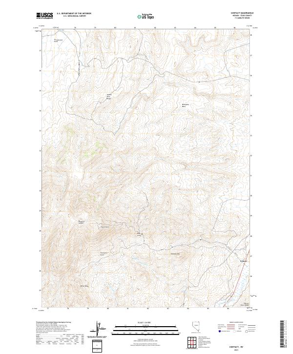 US Topo 7.5-minute map for Contact NV