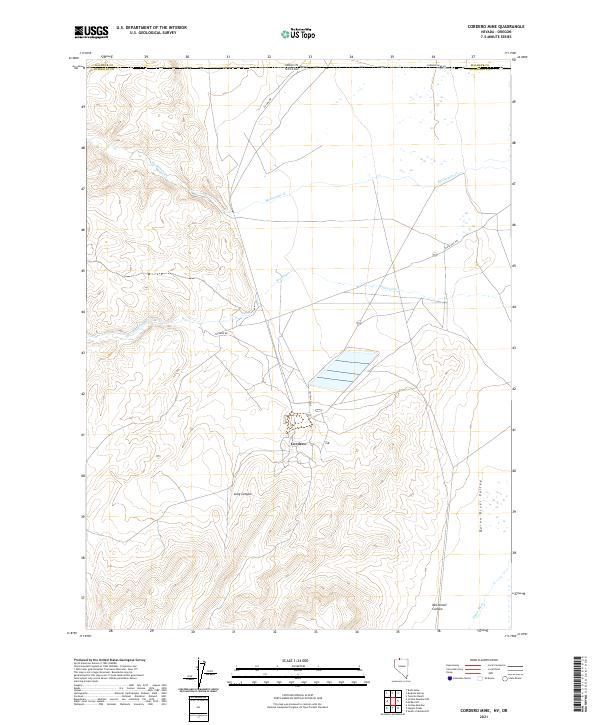 US Topo 7.5-minute map for Cordero Mine NVOR