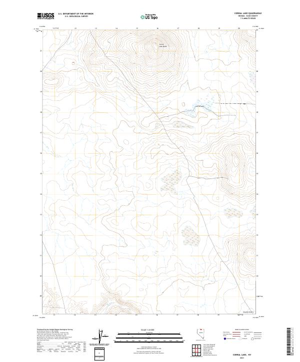 US Topo 7.5-minute map for Corral Lake NV