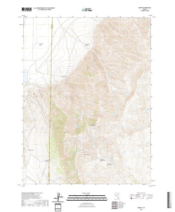 US Topo 7.5-minute map for Cortez NV