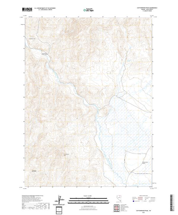 US Topo 7.5-minute map for Cottonwood Peak NV