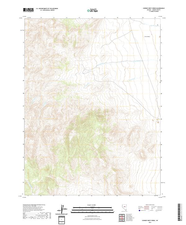US Topo 7.5-minute map for Cowboy Rest Creek NV