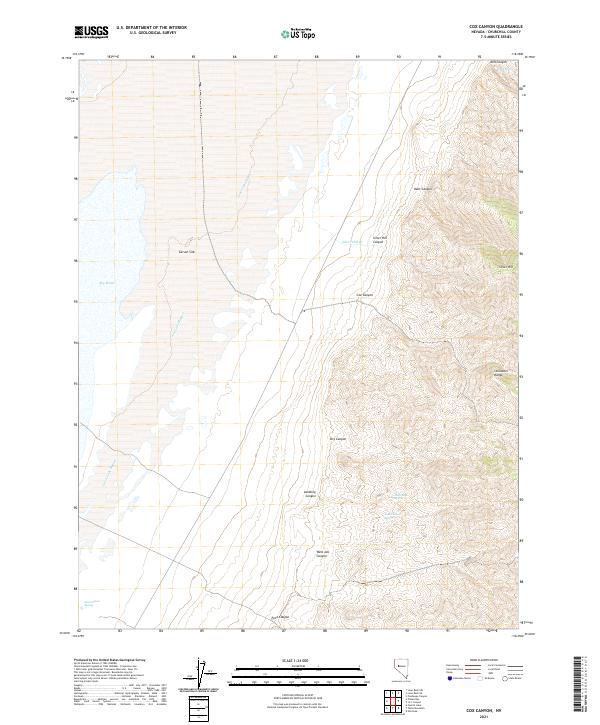 US Topo 7.5-minute map for Cox Canyon NV