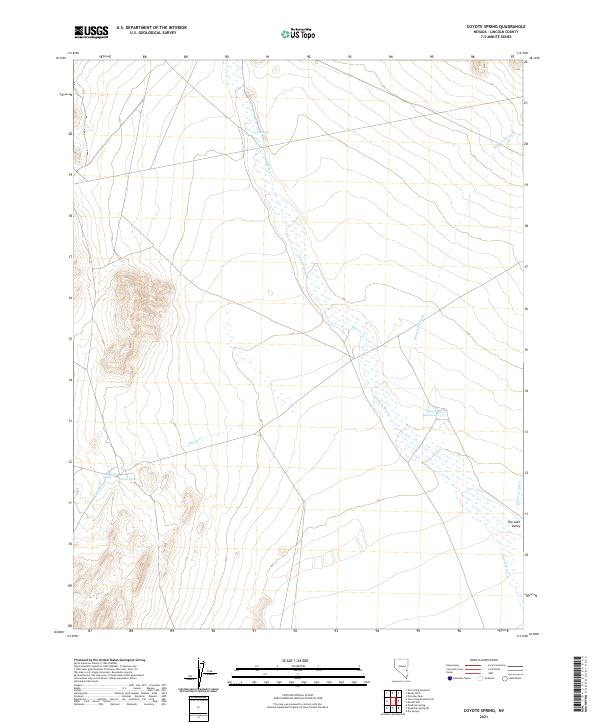 US Topo 7.5-minute map for Coyote Spring NV