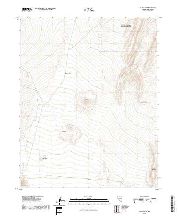 US Topo 7.5-minute map for Crater Flat NV