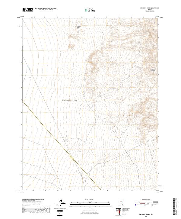 US Topo 7.5-minute map for Crescent Dunes NV