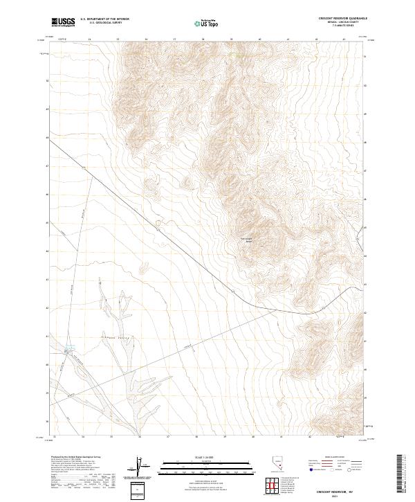 US Topo 7.5-minute map for Crescent Reservoir NV