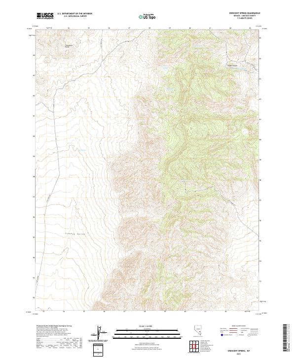 US Topo 7.5-minute map for Crescent Spring NV