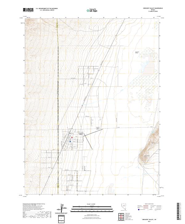 US Topo 7.5-minute map for Crescent Valley NV