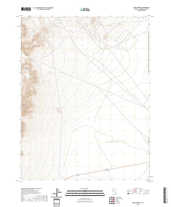 US Topo 7.5-minute map for Crow Springs NV