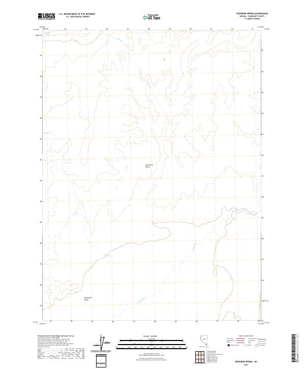 US Topo 7.5-minute map for Crowbar Spring NV