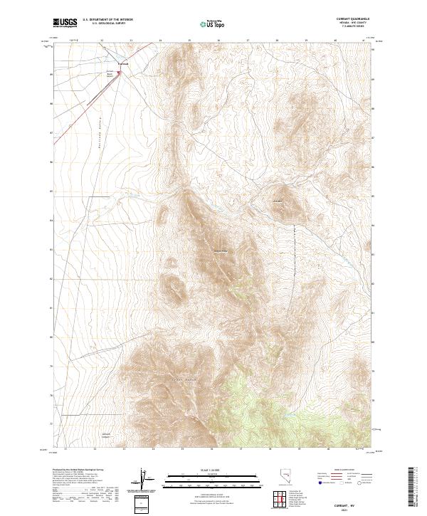 US Topo 7.5-minute map for Currant NV