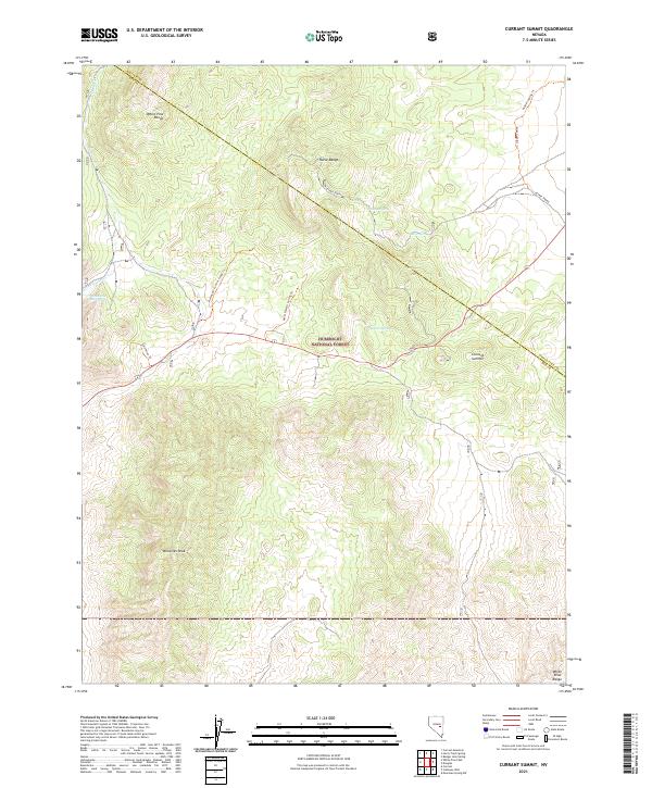 US Topo 7.5-minute map for Currant Summit NV