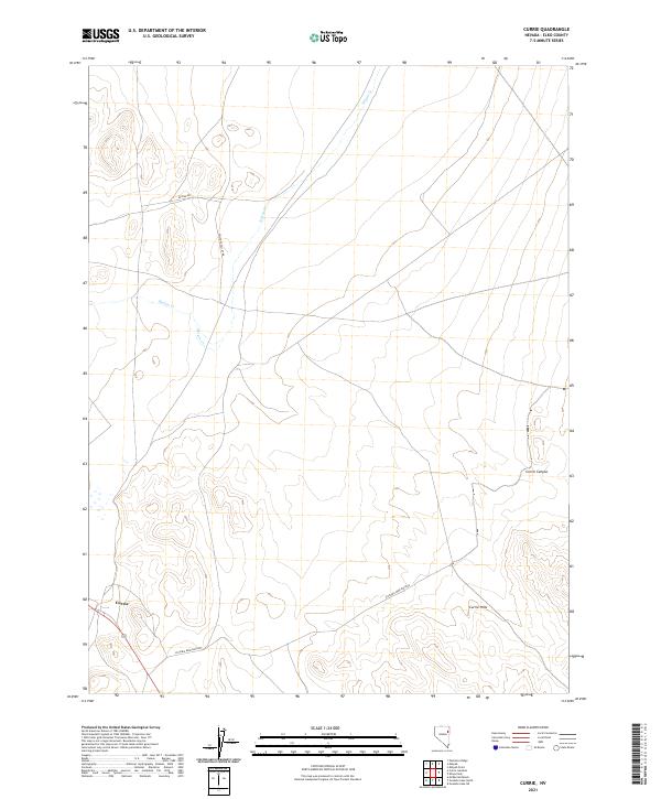 US Topo 7.5-minute map for Currie NV