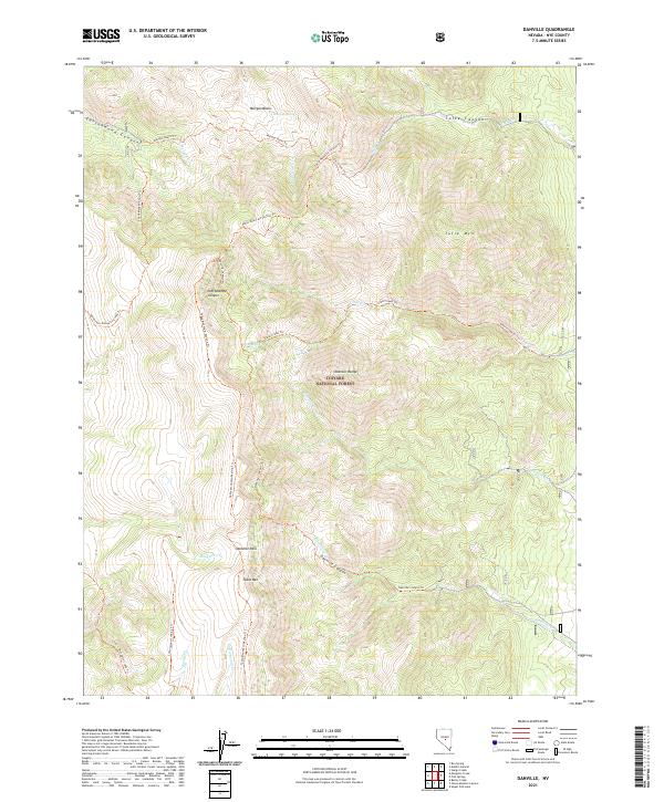 US Topo 7.5-minute map for Danville NV
