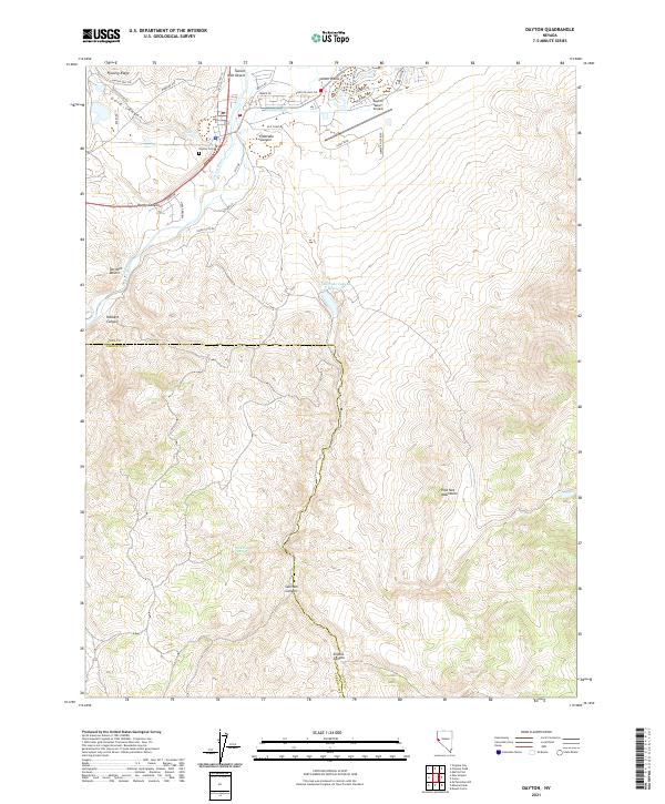 US Topo 7.5-minute map for Dayton NV