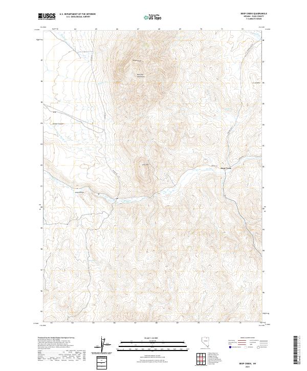 US Topo 7.5-minute map for Deep Creek NV