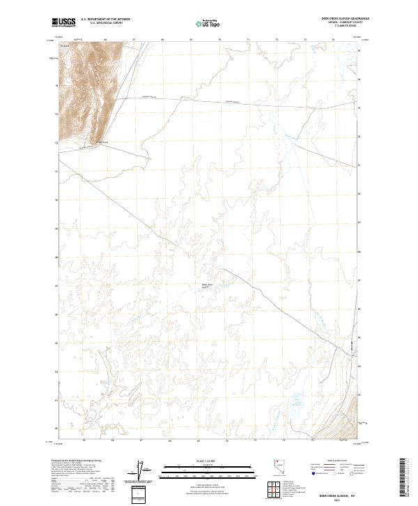 US Topo 7.5-minute map for Deer Creek Slough NV