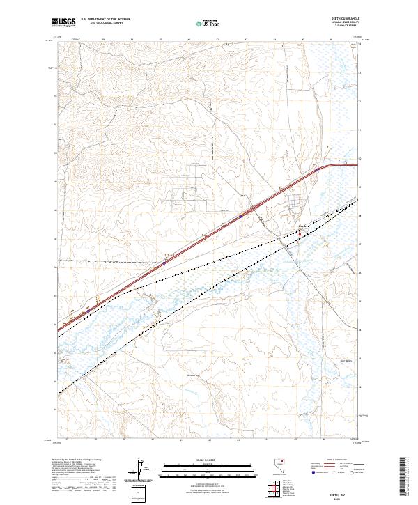 US Topo 7.5-minute map for Deeth NV