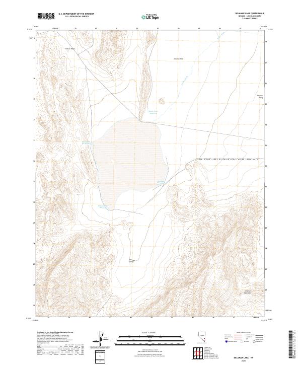 US Topo 7.5-minute map for Delamar Lake NV
