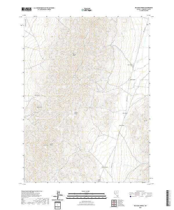 US Topo 7.5-minute map for Delvada Spring NV