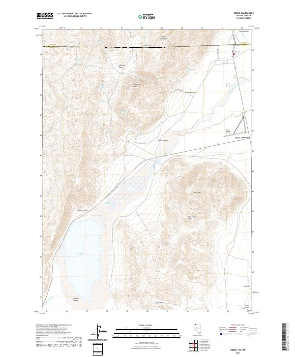 US Topo 7.5-minute map for Denio NVOR