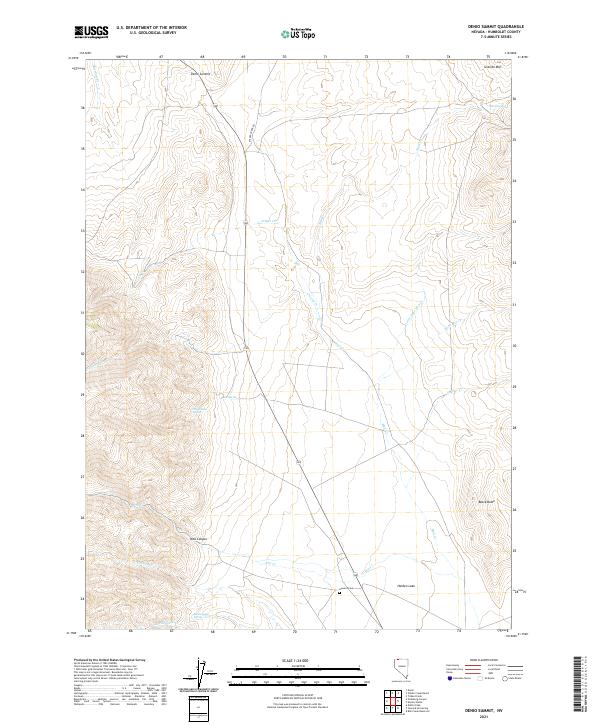 US Topo 7.5-minute map for Denio Summit NV